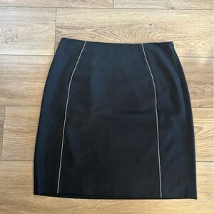 Ann Taylor LOFT Black Stretch A-Line Career Skirt Size 10